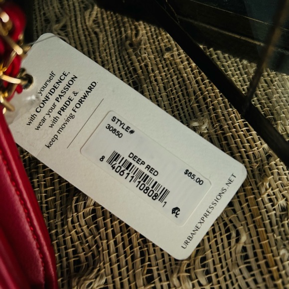 Red quilted leather crossbody - Picture 5 of 5